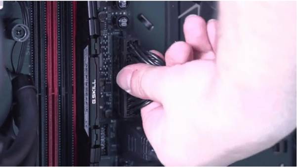 Sticking the motherboard cables in the wrong way