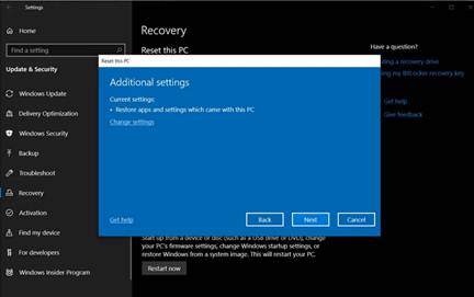 How to factory reset Windows 10?