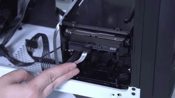 Improper pushing of power cables
